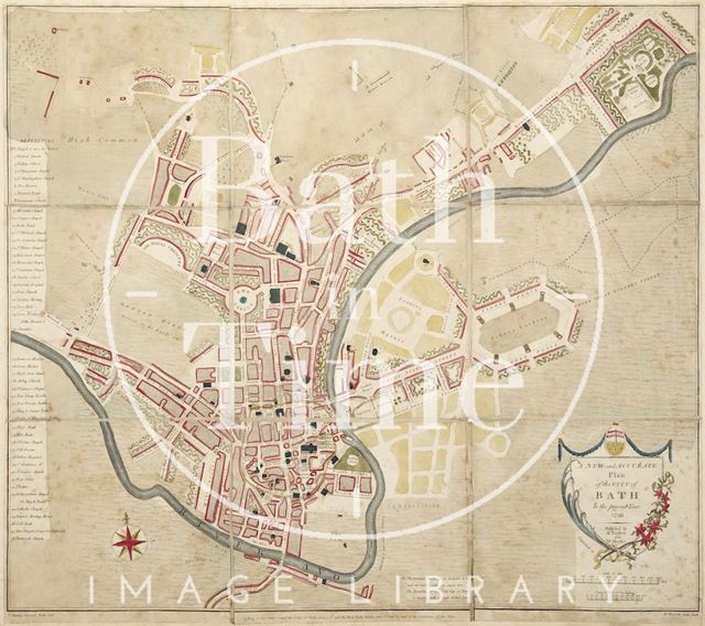 A New and Accurate Plan of the City of Bath to the present year 1798