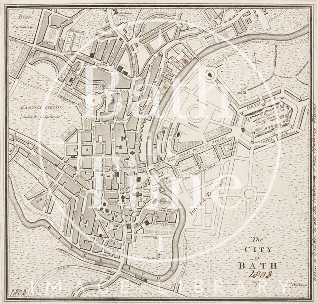 Map of the City of Bath 1803