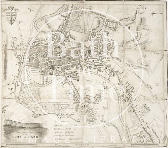 A New and Correct Plan of the City of Bath from a recent Survey 1816