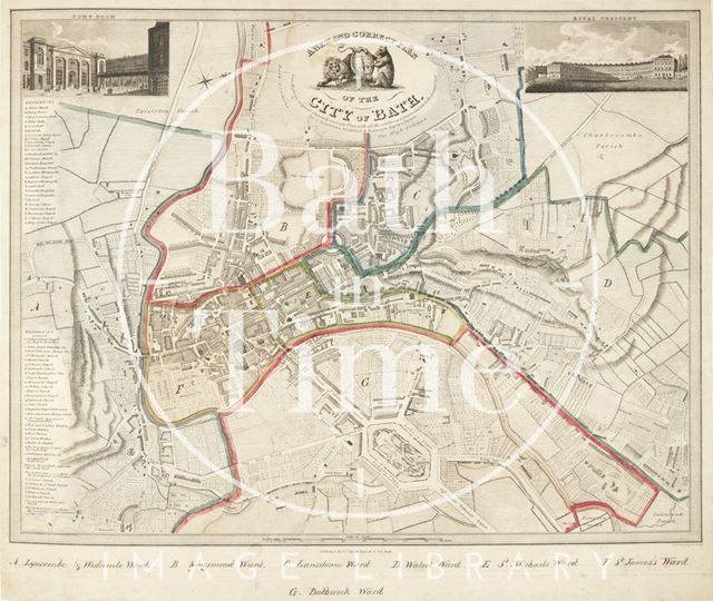 A New and Correct plan of the City of Bath 1817