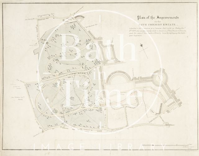 Plan of the Improvements on the Bath Common Estate 1829