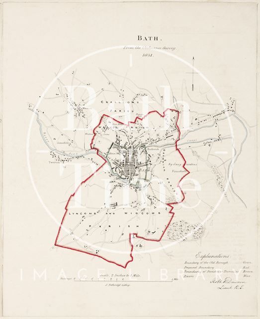 Bath from the Ordnance Survey 1831