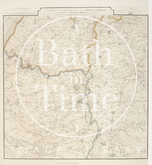 A Map of the Country Round the City of Bath: to the Extent of Fifteen Miles and Upwards 1835