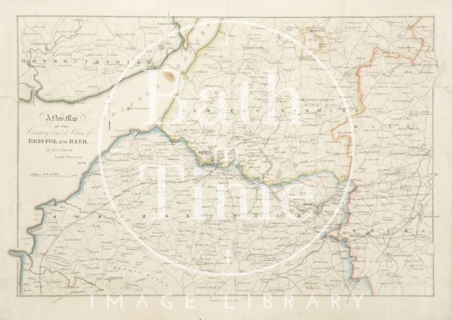 A New Map of the Country Round the Cities of Bristol and Bath c.1850