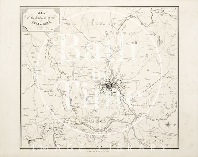 Map of the Environs of the City of Bath 1847