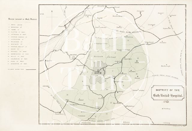 District of the Bath United Hospital 1861