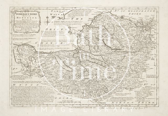 Somersetshire divided into Hundreds 1737