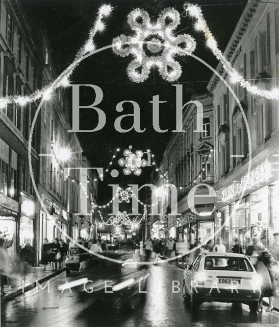 Christmas lights, Stall Street, Bath 1988