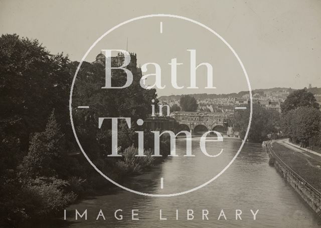 Pulteney Bridge view from North Parade Bridge, Bath c.1930