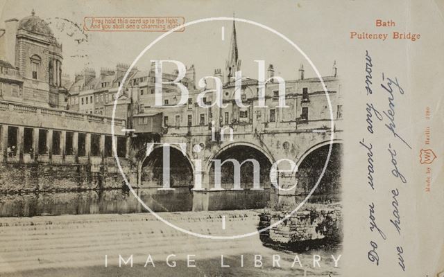 Pulteney Bridge, Bath c.1905