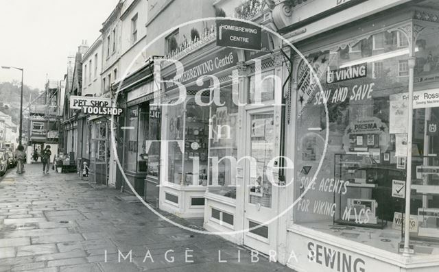 Shops in Walcot Street, Bath 1985