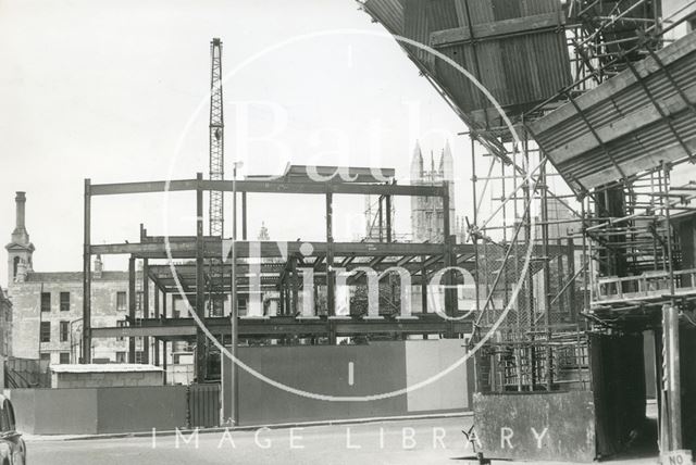 Marks and Spencer, southern elevation, Southgate, Bath during reconstruction 1961