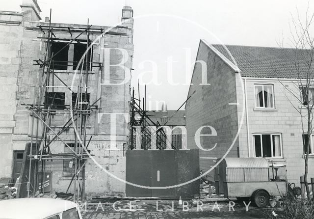 Bedford Street off London Road during development, Bath 1985