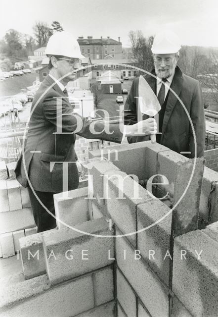 Construction of the extension to the King Edward's School, North Road, Bath 1990