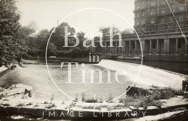 Pulteney Weir, Grand Parade and Empire Hotel, Bath c.1920