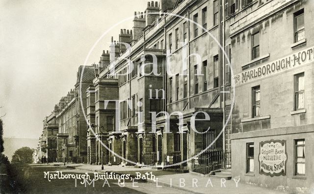 The Marlborough Hotel and Marlborough Buildings, Bath c.1915