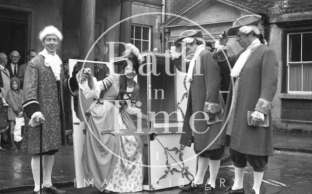 A ceremonial event at the Cross Bath, Bath 1977