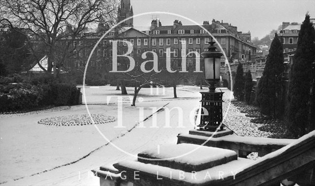 Parade Gardens in the winter, Bath 1978