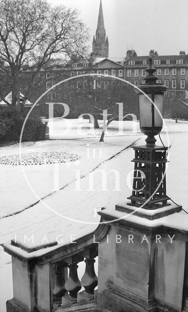 Parade Gardens in the winter, Bath 1978