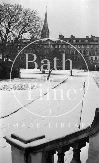 Parade Gardens in the winter, Bath 1978