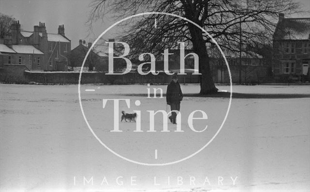 Snowy scenes in Combe Down, Bath 1983