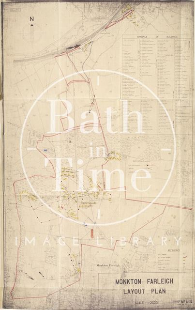 Secret Layout Plan of the underground workings at Monkton Farleigh, Wiltshire 1941