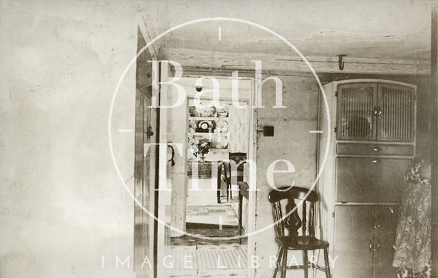 Interior of a prefab at Corston View, Odd Down, Bath c.1960