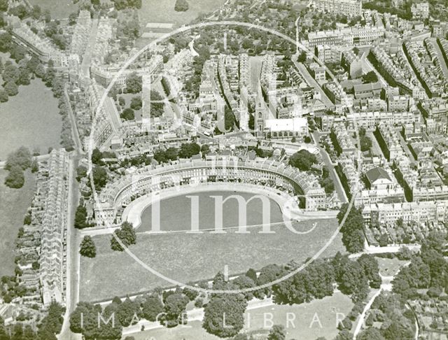 Aerial View of Royal Crescent, Bath c.1930