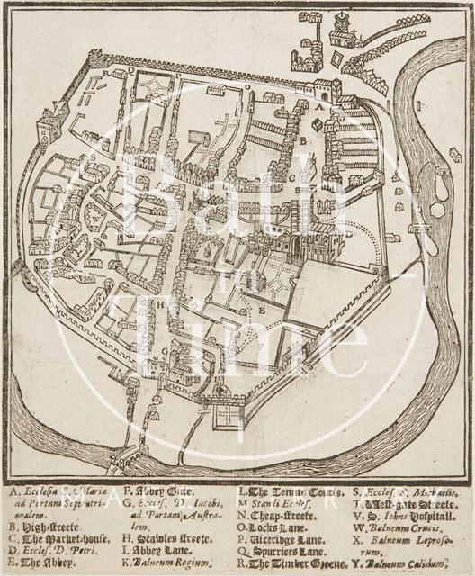 Thomas Johnson's Plan of Bath 1634