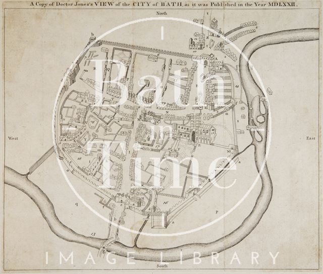 Dr. Jones's View of the City of Bath (1572) 1749