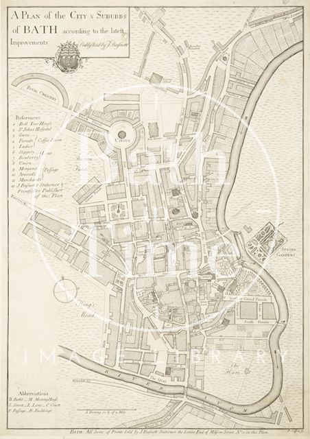 A Plan of the City & Suburbs of Bath 1771