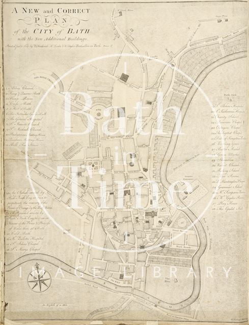 A New and Correct Plan of the City of Bath 1770