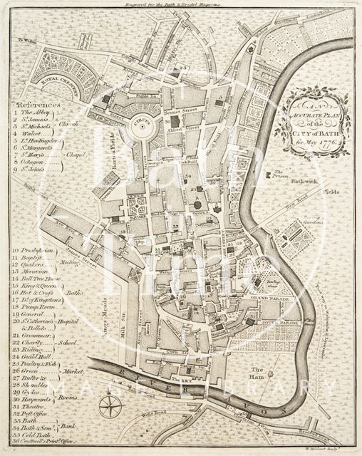 An Accurate Plan of the City of Bath 1776