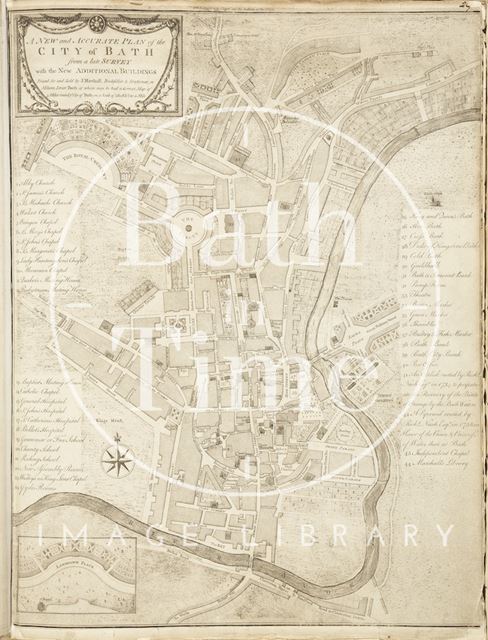 A New Accurate Plan of the City of Bath c.1790