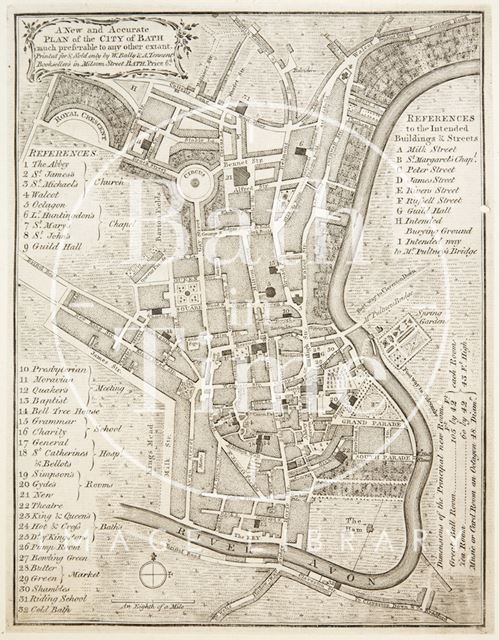 A New and Accurate Plan of the City of Bath c.1771