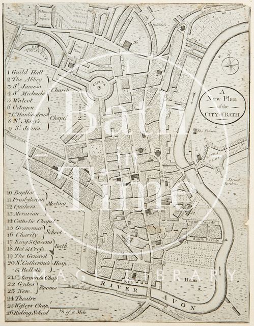 A New Plan of the City of Bath c.1749