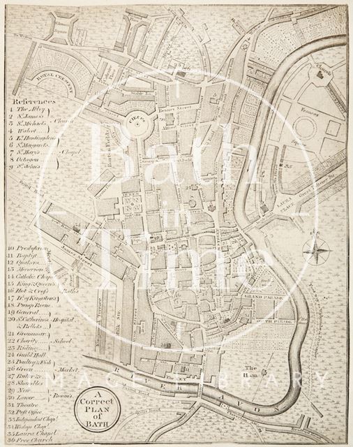 A Correct Plan of Bath 1804