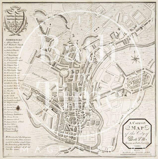 A Correct Map of the City of Bath. From a Late Survey 1823