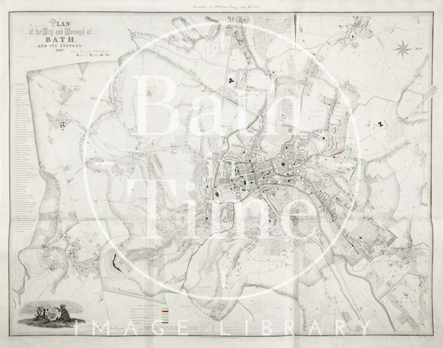 A Plan of the City and Borough of Bath and its Suburbs 1852