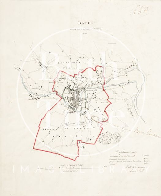 Bath from the Ordnance Survey 1831