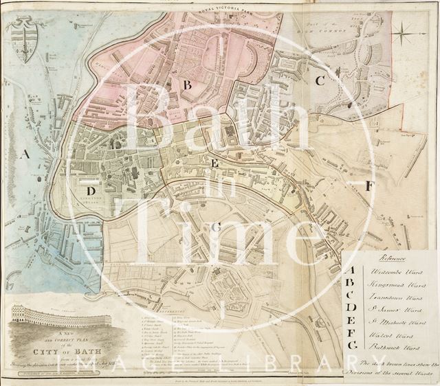 A New and Correct Plan of the City of Bath from a recent Survey 1835