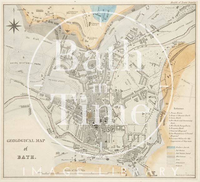 Geological Map of Bath c.1845