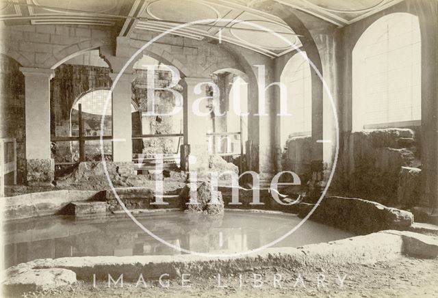 The Circular Roman Bath, Bath c.1890