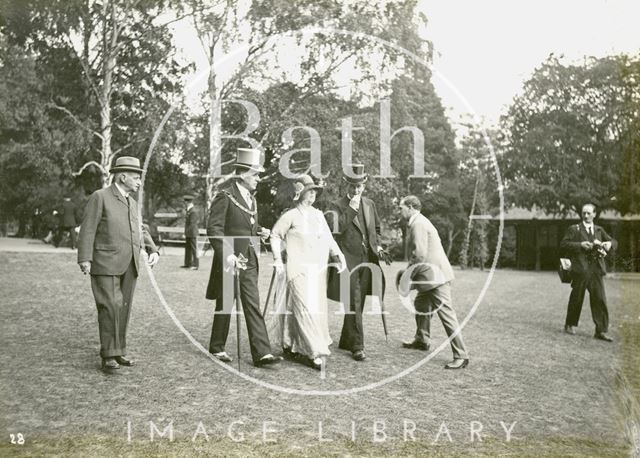 The Marquess of Bath arrives at the mayoral garden party, Royal Victoria Park, Bath 1929