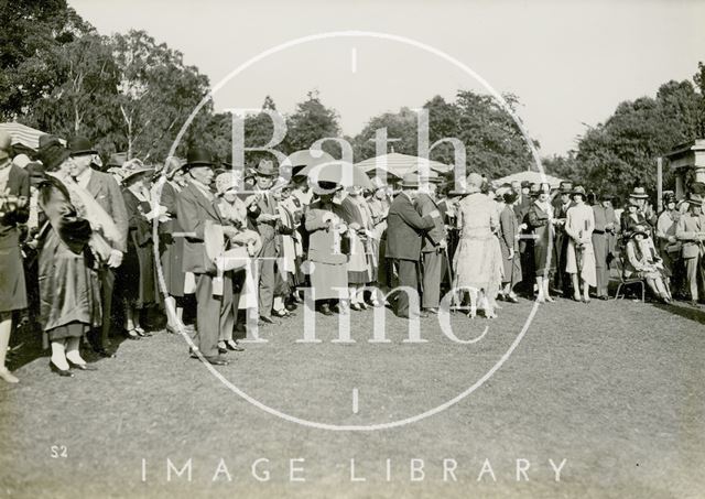 Attendees at the mayoral garden party, Royal Victoria Park, Bath 1929