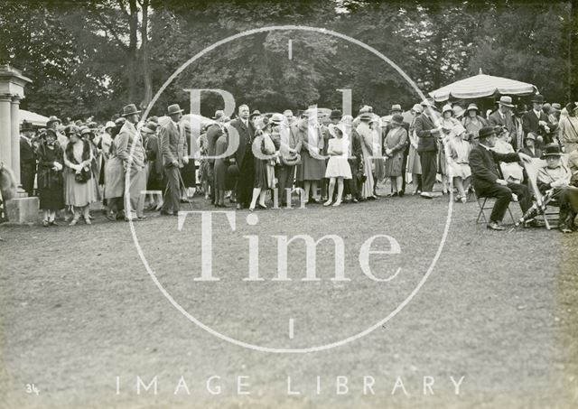 Attendees at the mayoral garden party, Royal Victoria Park, Bath 1929