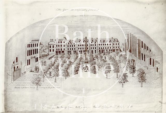 Fan view of Orange Grove, Bath 1737