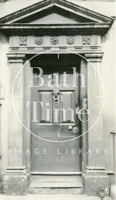 Doorway, 37, St. James's Parade, Bath c.1915