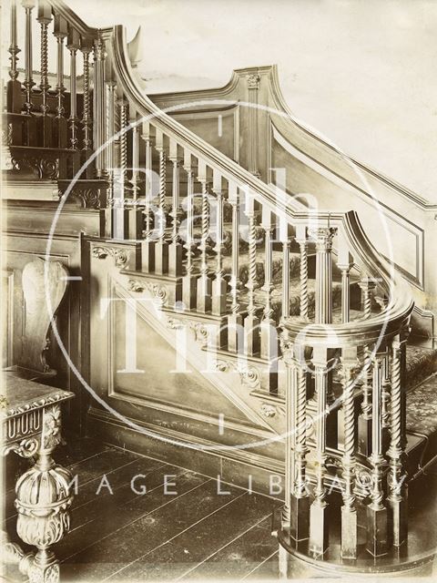 Staircase, 15, Queen Square, Bath c.1903