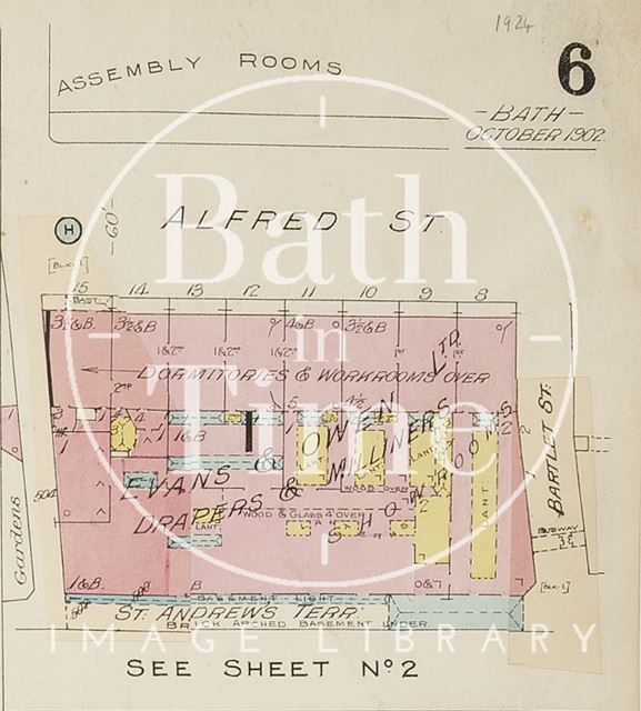 Page 6a Goad Insurance Map of Bath 1924